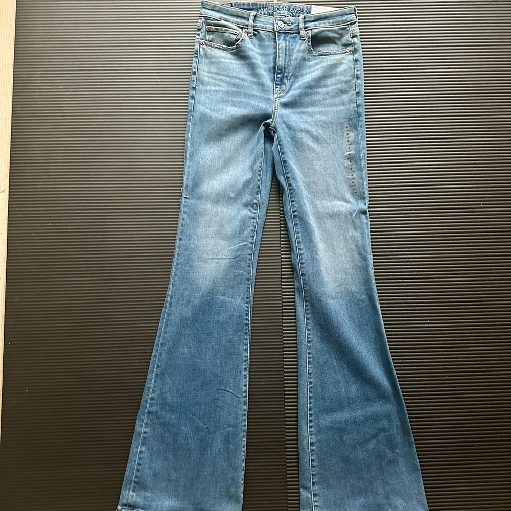 American Eagle Extra Long High Waisted Flare Jeans